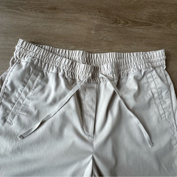 J. Jill Drawstring Moonbeam Curve Hem Ankle Pants Lyocell Cotton SZ M Spring - Picture 3 of 9